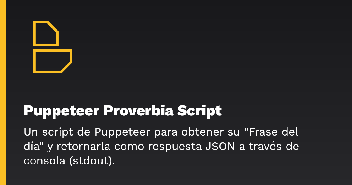 Puppeteer Proverbia Script - Barrenechea